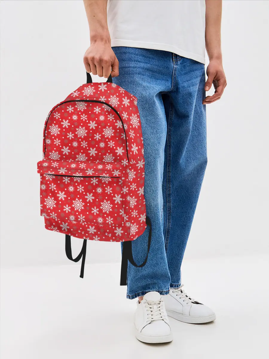 Рюкзак джинсовый / Снежинки