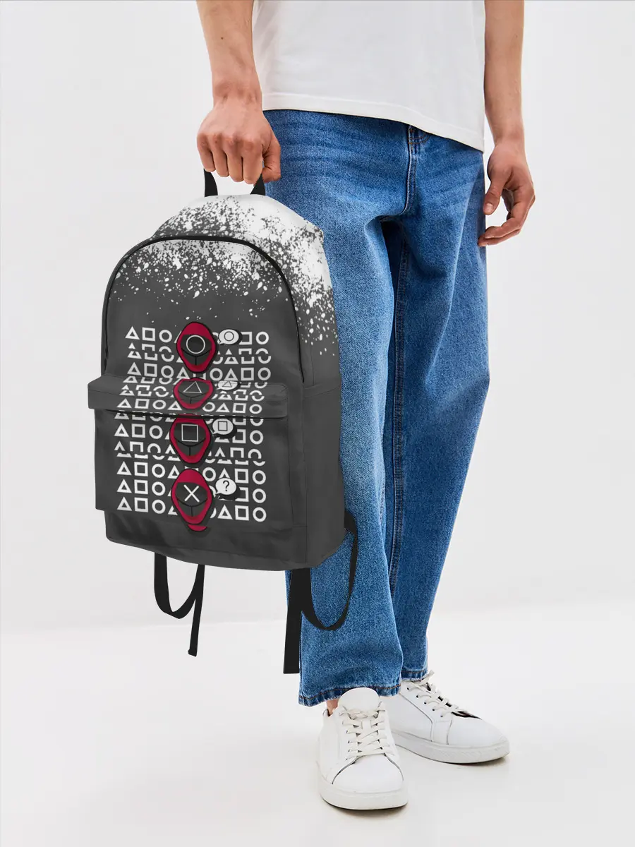 Рюкзак джинсовый / КТО КРЕСТ | ИГРА В КАЛЬМАРА