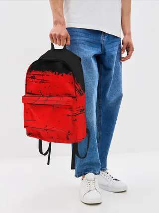 Рюкзак джинсовый / КРАСНЫЙ ГРАНЖ | RED GRUNGE