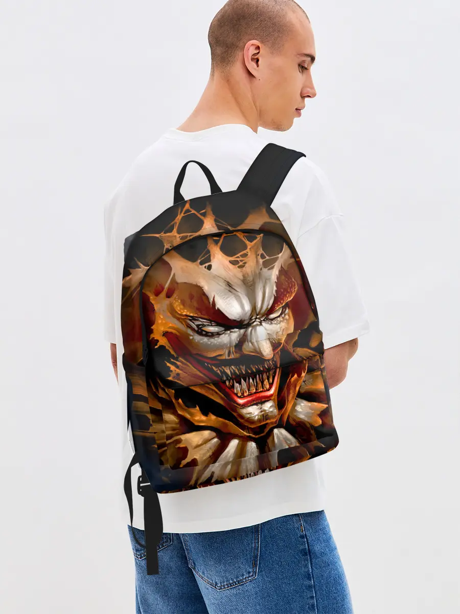 Рюкзак джинсовый / Улыбка смерти в Хэллоуин