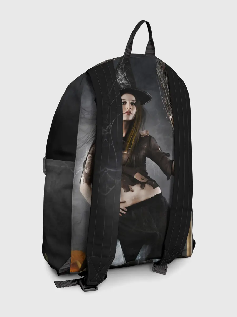 Рюкзак джинсовый / Милая ведьма с метлой