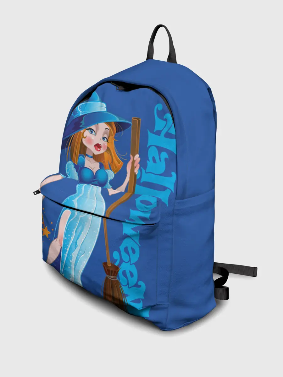 Рюкзак джинсовый / Ведьма с волшебной палочкой