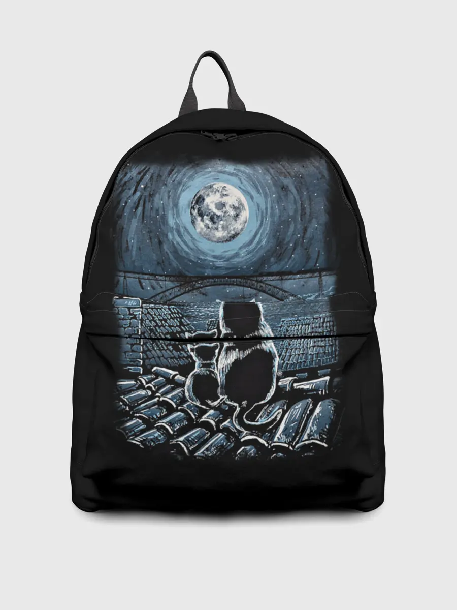 Рюкзак джинсовый / КОТЫ НА КРЫШЕ