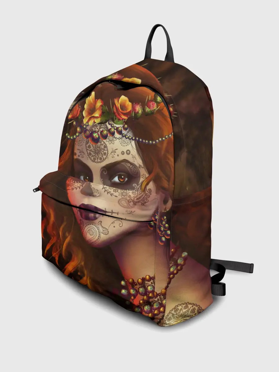 Рюкзак джинсовый / Рыжая Ведьма с розами