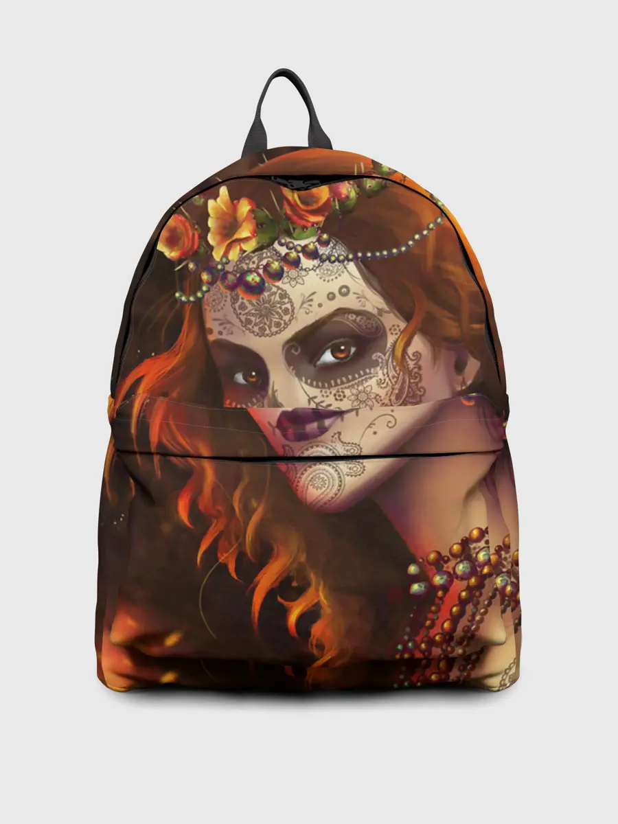 Рюкзак джинсовый / Рыжая Ведьма с розами