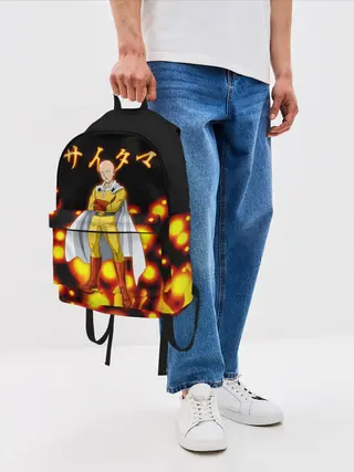 Рюкзак джинсовый / Ванпанчмен / Сайтама Saitama