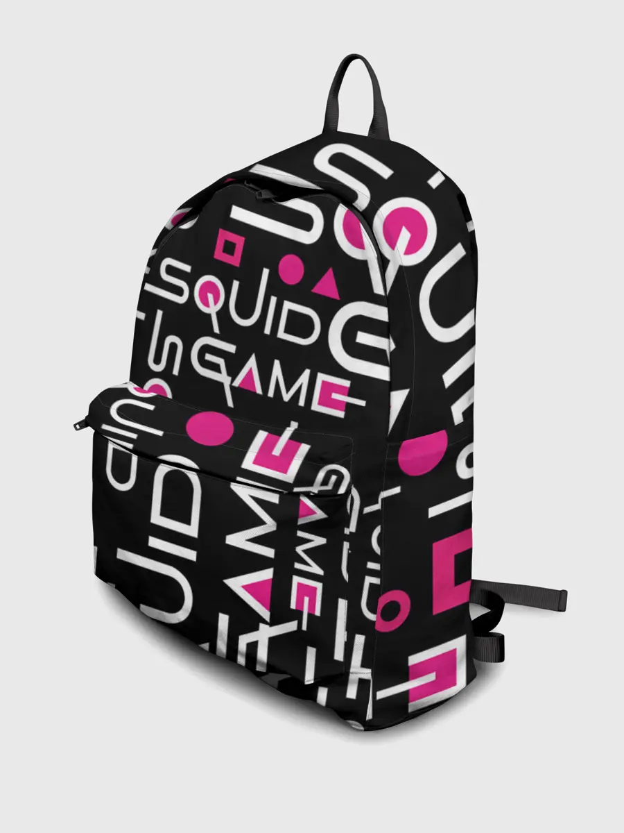 Рюкзак джинсовый / SQUID GAME ЛОГО PINK