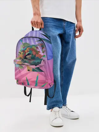 Рюкзак джинсовый / Тигр из абстракций