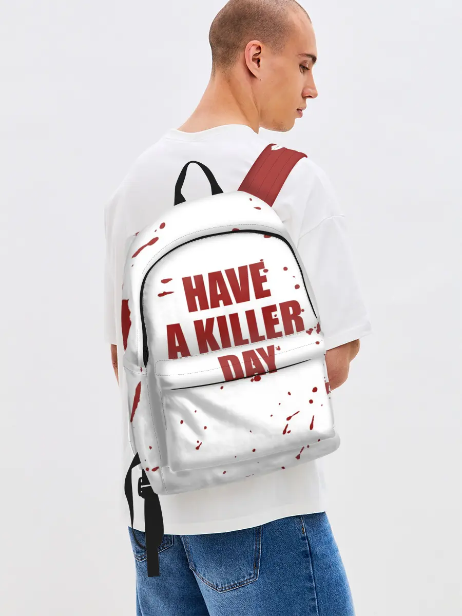 Рюкзак джинсовый / blood have a killer day Dexter