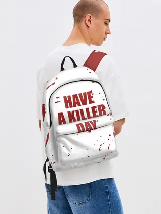 Рюкзак джинсовый / blood have a killer day Dexter