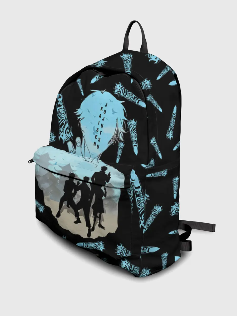 Рюкзак джинсовый / Jujutsu Kaisen силуэты героев
