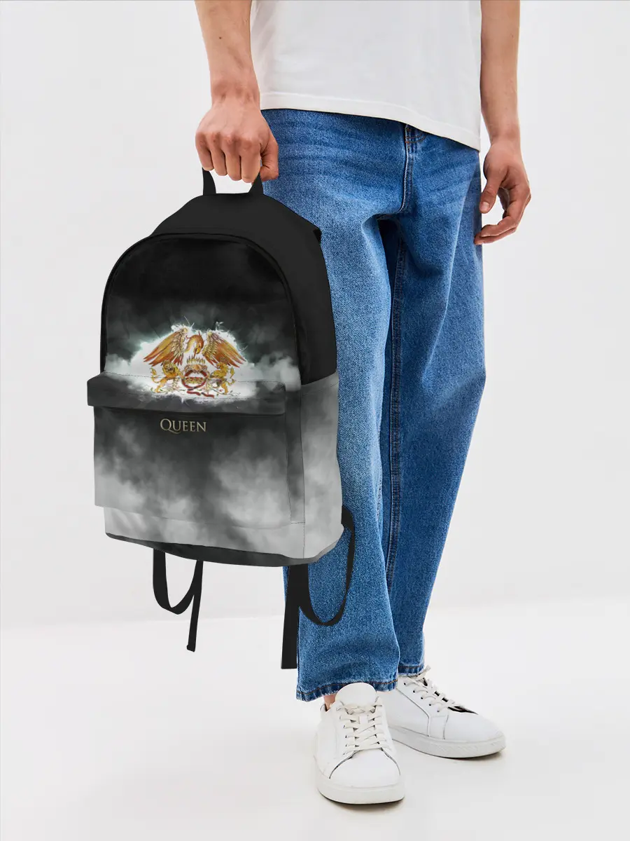 Рюкзак джинсовый / Логотип группы Queen