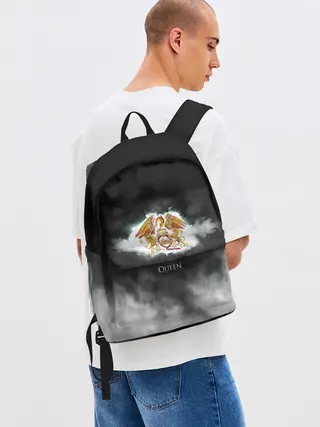 Рюкзак джинсовый / Логотип группы Queen