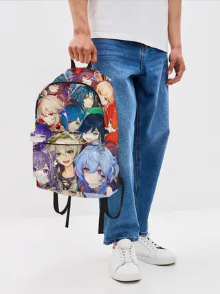 Рюкзак джинсовый / Genshin Impact - персонажи