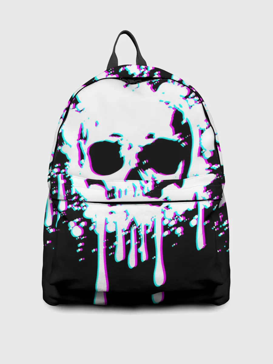 Рюкзак джинсовый / Мерцающий череп