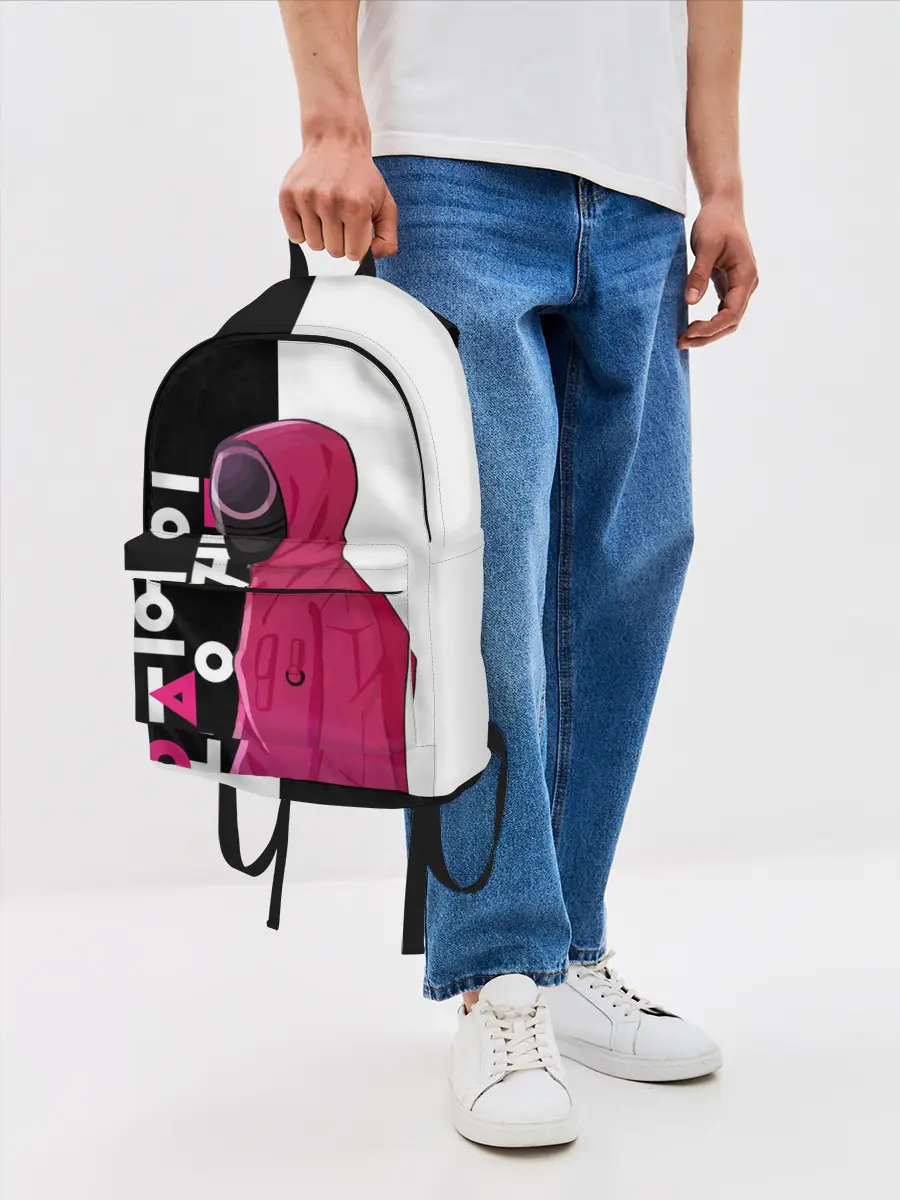 Рюкзак джинсовый / Игра в кальмара / Squid Game.