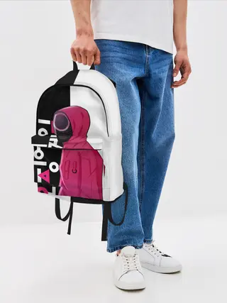 Рюкзак джинсовый / Игра в кальмара / Squid Game.