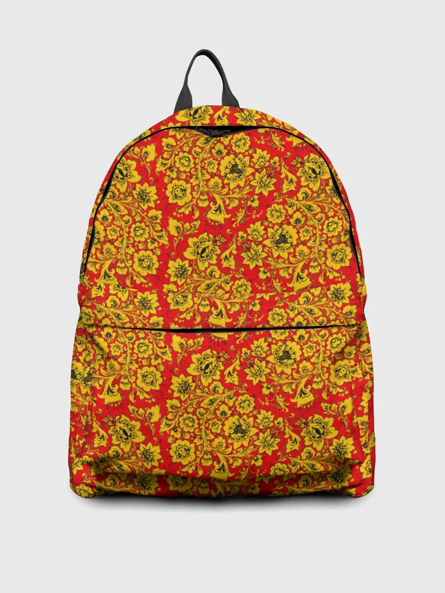 Рюкзак джинсовый / Хохломские узоры