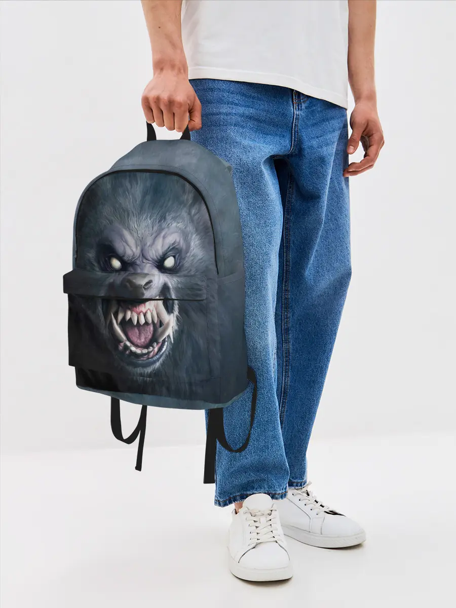 Рюкзак джинсовый / ВОЛК-ОБОРОТЕНЬ