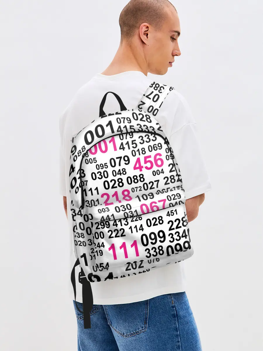 Рюкзак джинсовый / ИГРА В КАЛЬМАРА, ЧИСЛА ИГРОКОВ