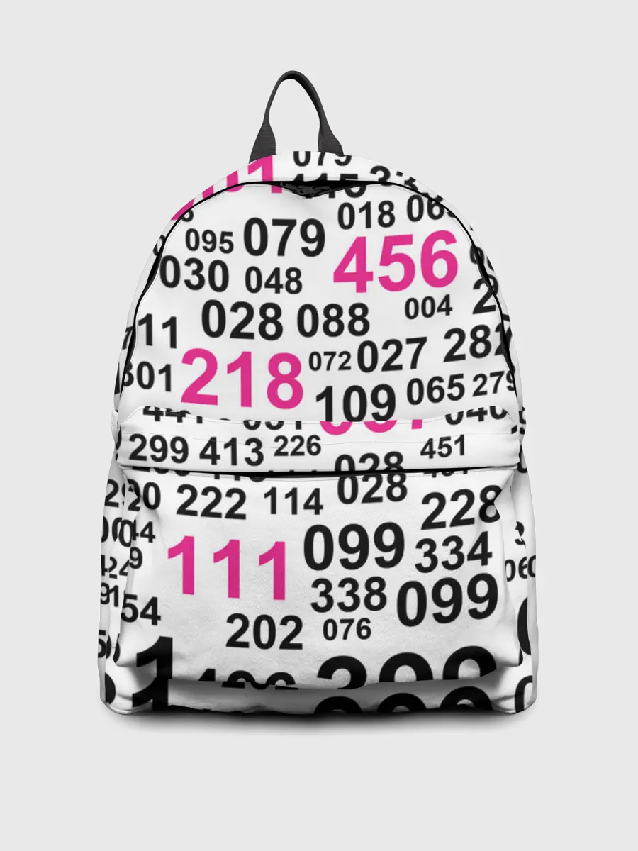 Рюкзак джинсовый / ИГРА В КАЛЬМАРА, ЧИСЛА ИГРОКОВ