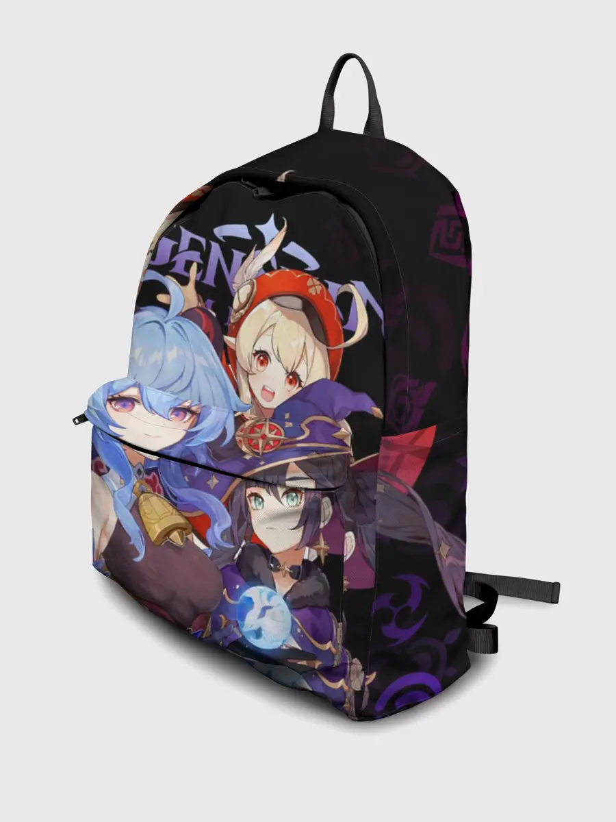 Рюкзак джинсовый / Genshin Impact: Гань Юй, Кли, Мона