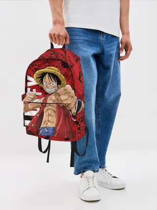 Рюкзак джинсовый / Манки Д. Луффи, One Piece