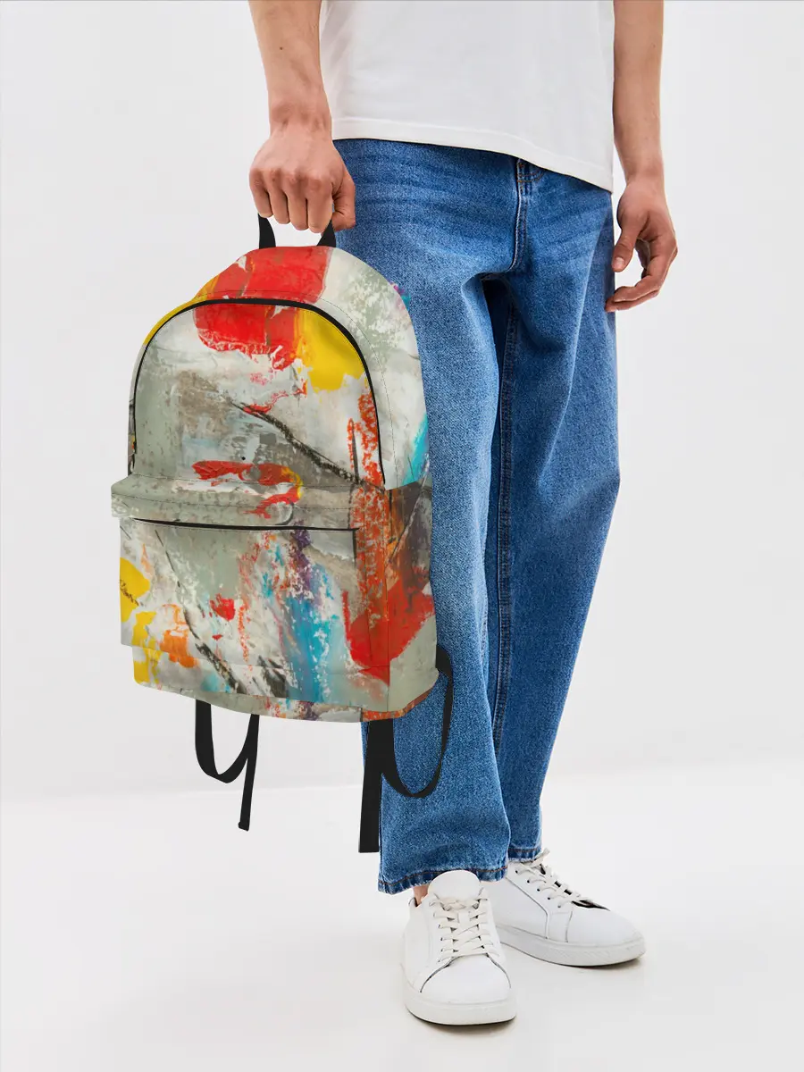 Рюкзак джинсовый / Буйство красок 3D