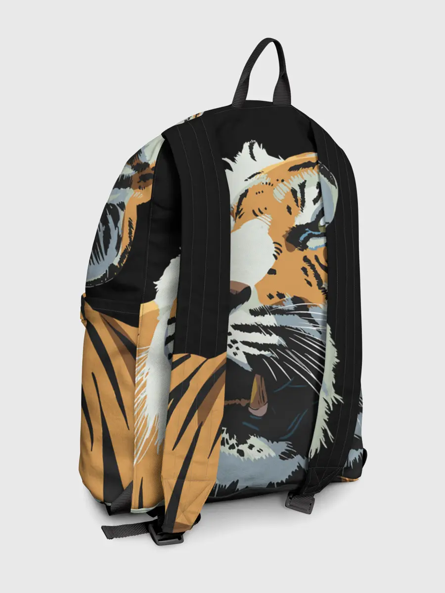 Рюкзак джинсовый / Тигр перед атакой