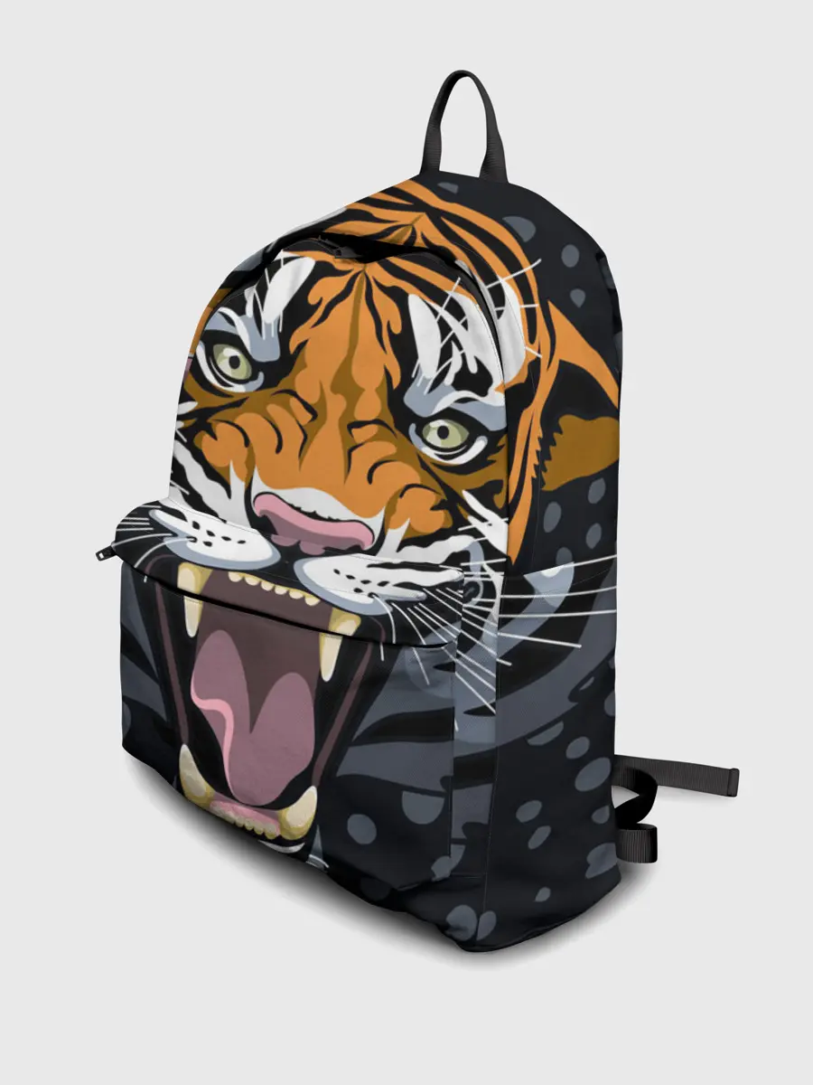 Рюкзак джинсовый / Амурский тигр в ночи