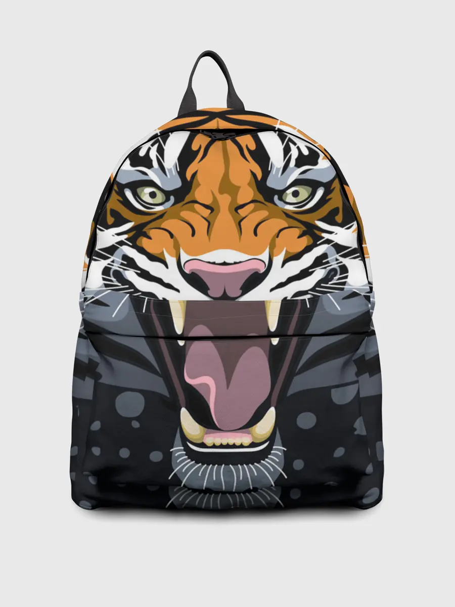 Рюкзак джинсовый / Амурский тигр в ночи