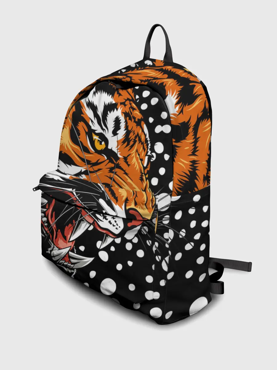 Рюкзак джинсовый / Амурский тигр и снегопад