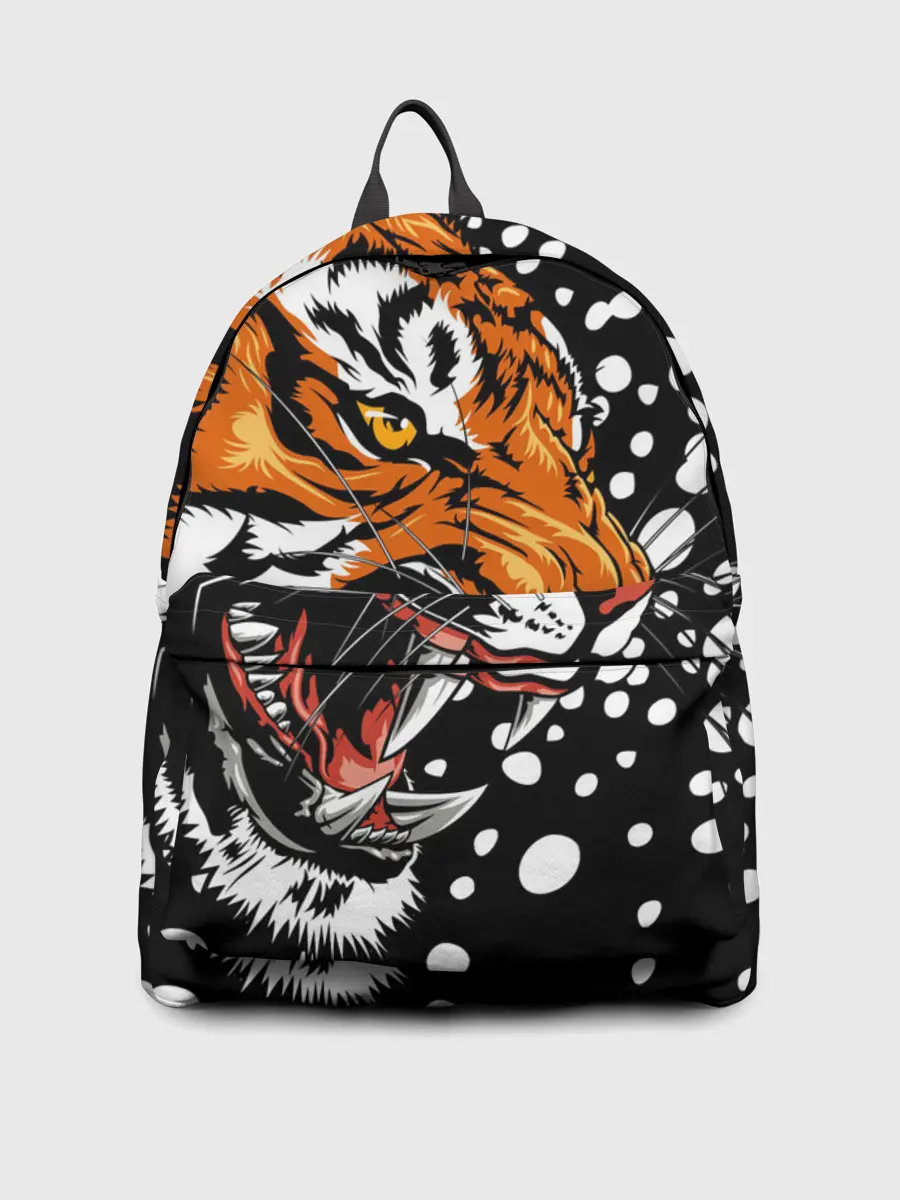 Рюкзак джинсовый / Амурский тигр и снегопад