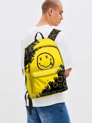 Рюкзак джинсовый / Nirvana Smile | Нирвана Рваный Паттерн