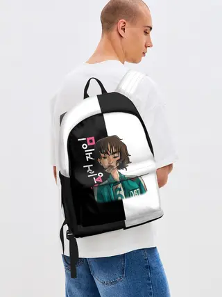 Рюкзак джинсовый / ИГРА В КАЛЬМАРА НОМЕР 067 | SQUID GAME