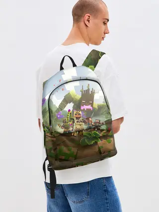 Рюкзак джинсовый / МАЙНКРАФТ ГЕРОИ ПРОТИВ ЗЛА