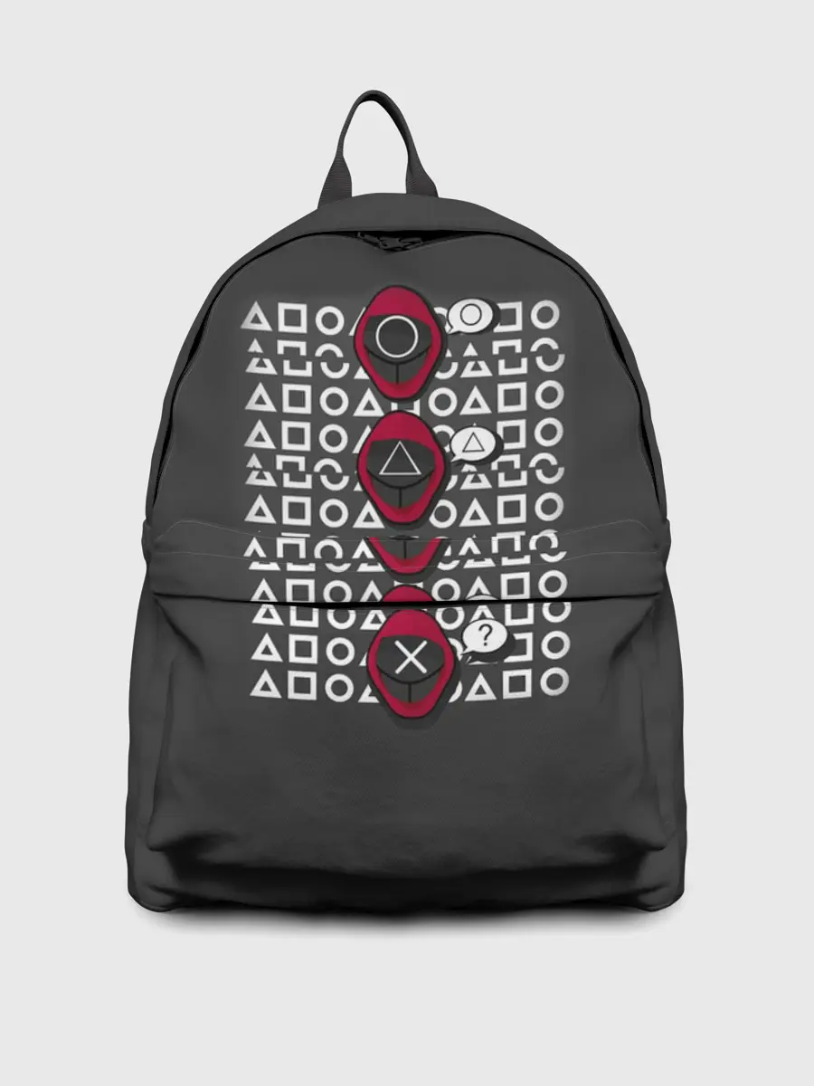 Рюкзак джинсовый / Игра в кальмара - символы