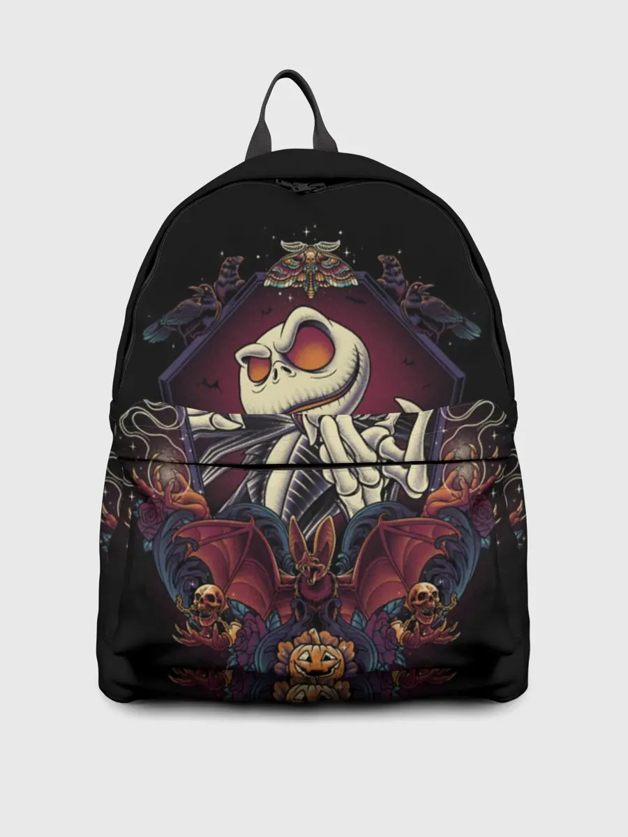 Рюкзак джинсовый / Скелет Хэллоуин