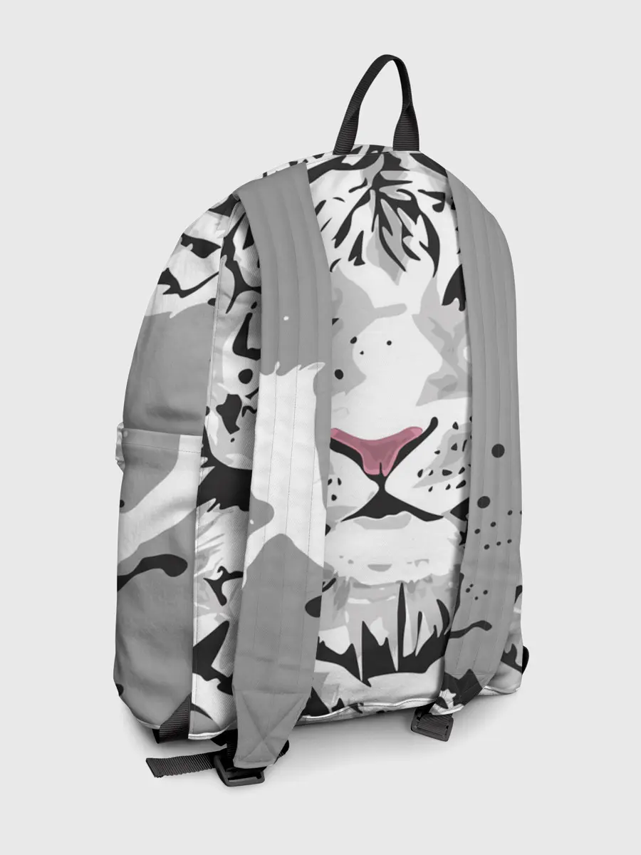 Рюкзак джинсовый / Белый снежный тигр