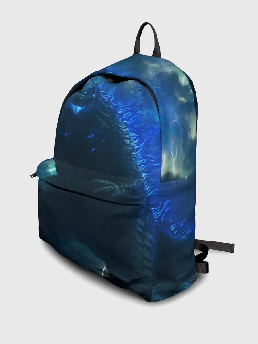 Рюкзак джинсовый / ГОДЗИЛЛА В МОРЕ