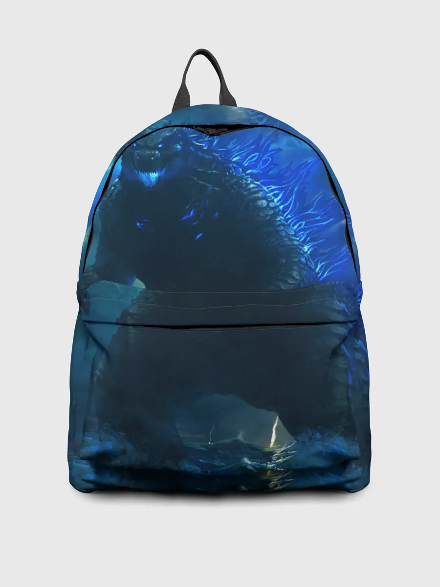 Рюкзак джинсовый / ГОДЗИЛЛА В МОРЕ