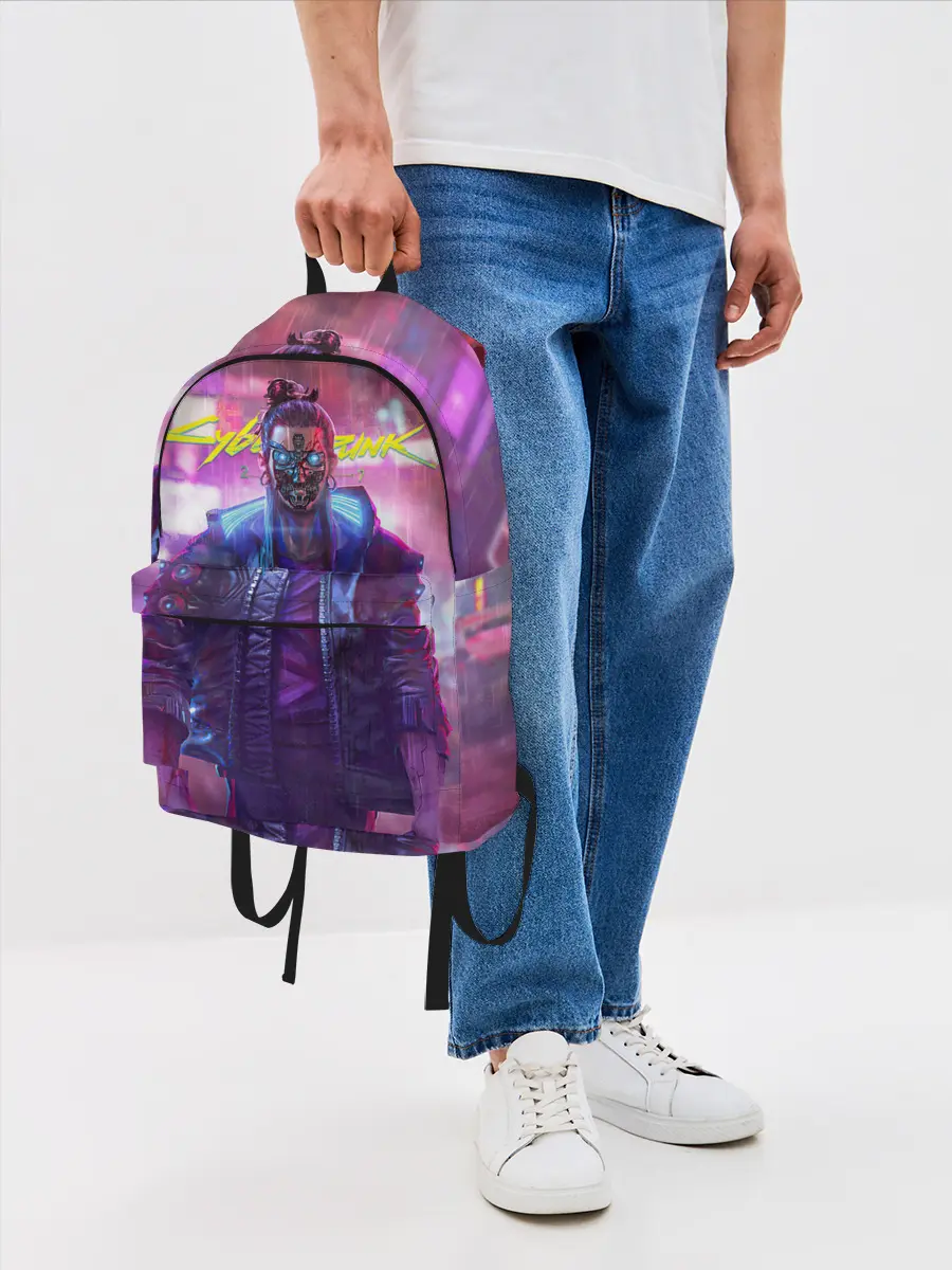 Рюкзак джинсовый / CYBERPUNK 2077 SAMURAI, ХАОС