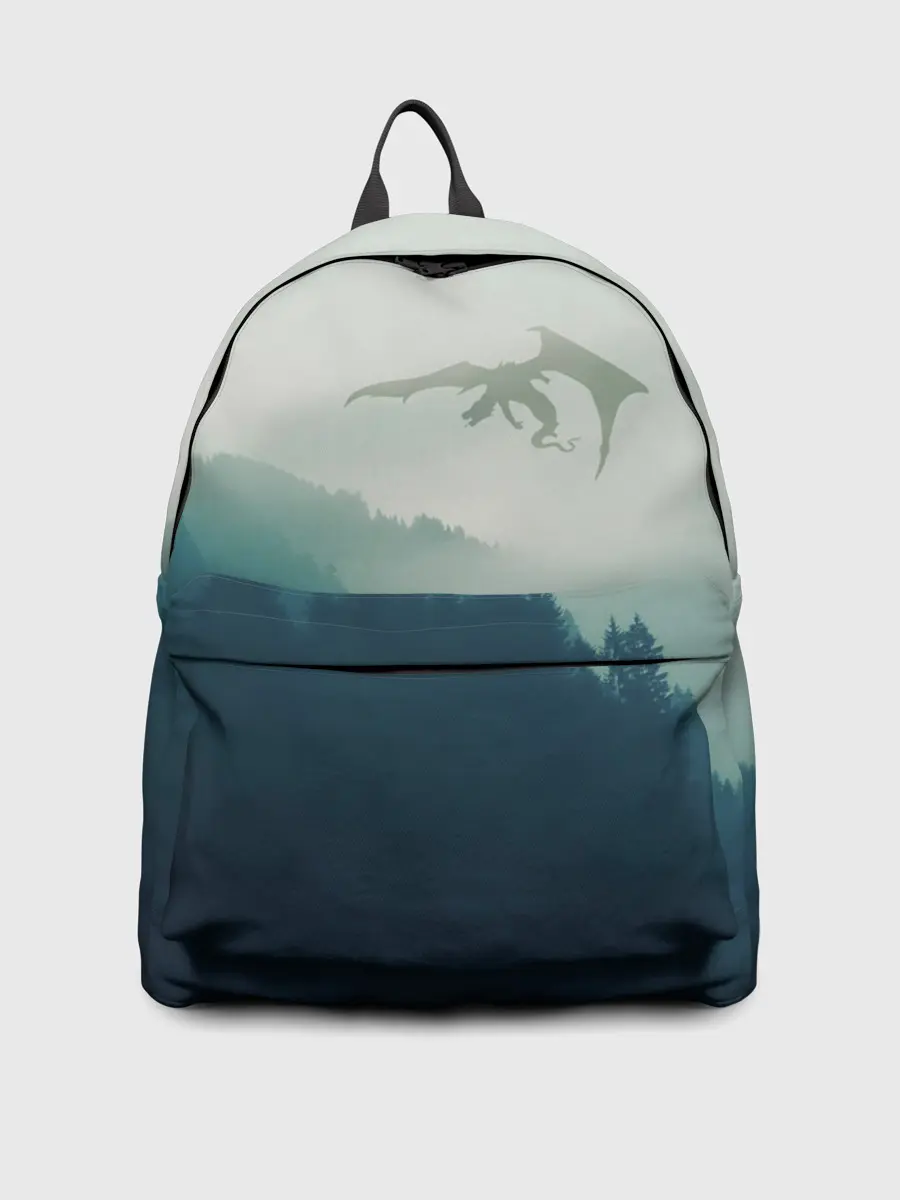 Рюкзак джинсовый / ДРАКОНЫ НАД ЛЕСОМ / DRAGON