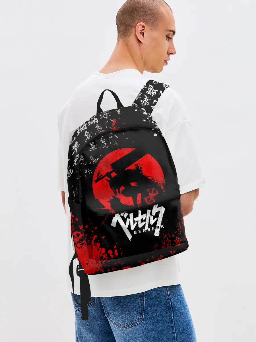 Рюкзак джинсовый / БЕРСЕРК НАД ЛУНОЙ, КЛЕЙМО, ПРОКЛЯТИЕ