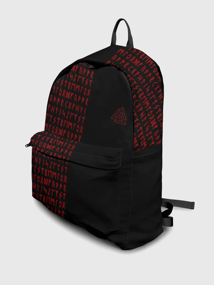 Рюкзак джинсовый / ВАЛЬКНУТ | РУНИЧЕСКИЙ АЛФАВИТ