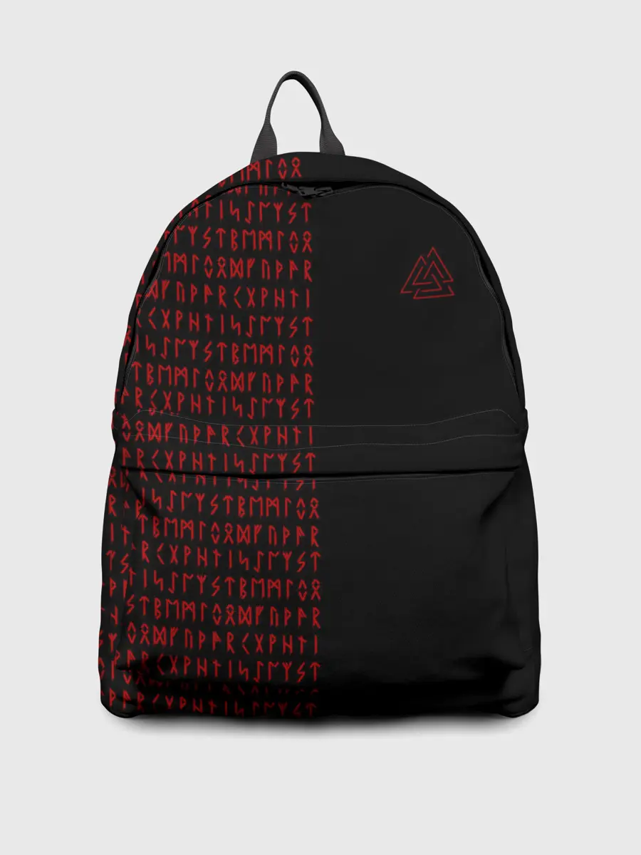 Рюкзак джинсовый / ВАЛЬКНУТ | РУНИЧЕСКИЙ АЛФАВИТ