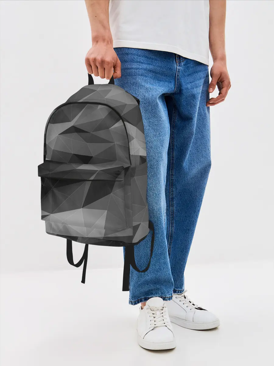 Рюкзак джинсовый / gray abstraction серая абстракция