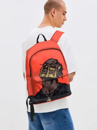 Рюкзак джинсовый / Арт с Тревисом