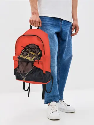 Рюкзак джинсовый / Арт с Тревисом