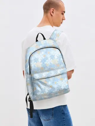 Рюкзак джинсовый / Узоры Снежинки